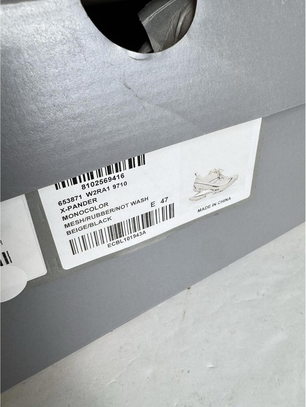 Balenciaga X-Pander Sneakers Beige/Black Men’s Sz 47 / US 14 - Picture 7 of 7